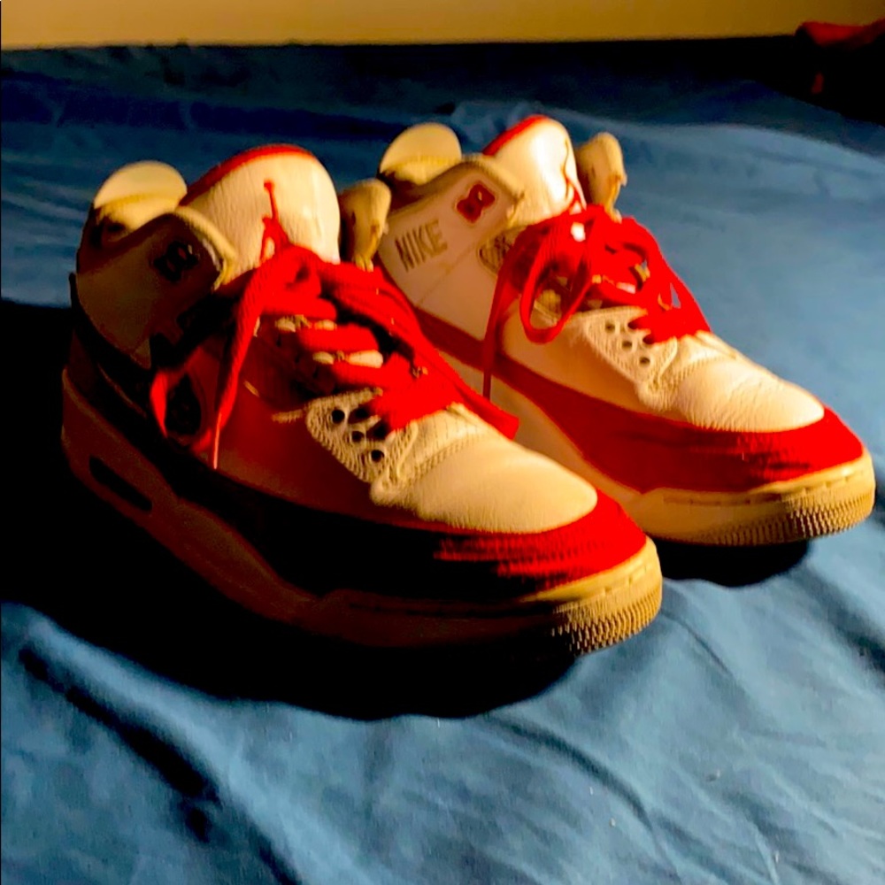 Jordan 3s with 4 Nike attachments